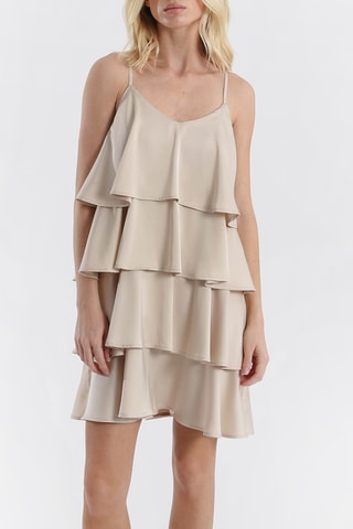 Vestido avolantado 
Beige
