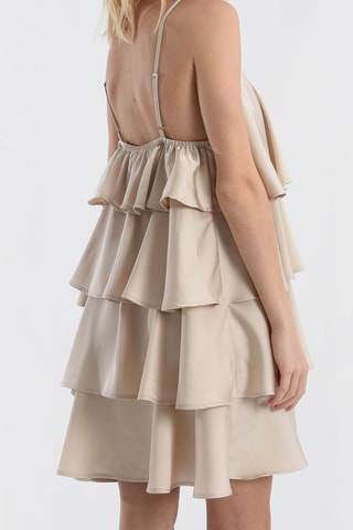 Vestido avolantado 
Beige