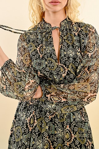 Vestido evasé - Negro - Molly Bracken