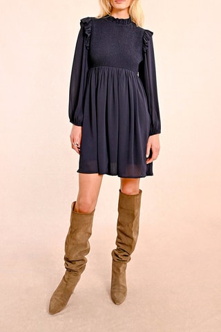 Vestido evasé - Azul marino - Molly Bracken
