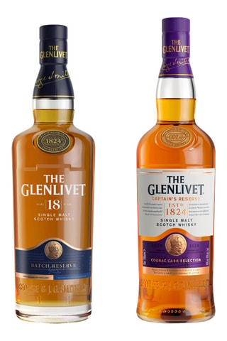 	The Glenlivet 18 ans Whisky Ecossais Single Malt - 70 cl et 	The Glenlivet Captain's Reserve Whisky Ecossais Single Malt - 70 cl