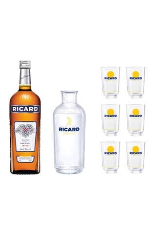 Ricard Pastis de Marseille 1 l, 6 verres Lehanneur et 1 carafe Lehanneur