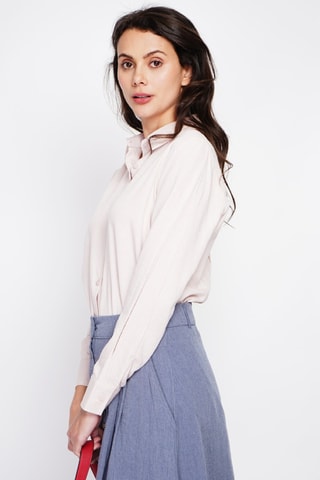 Camisa regular fit de lino - Rosa