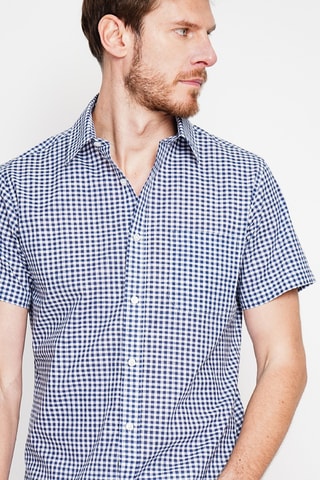 Camisa de lino - Azul marino