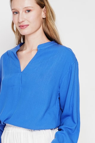 Blusa de lino - Azul