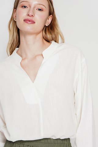 Blusa de lino - Blanco
