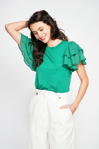 Top de lino - Verde