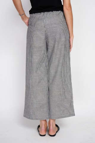 Pantalón de lino - Negro y blanco