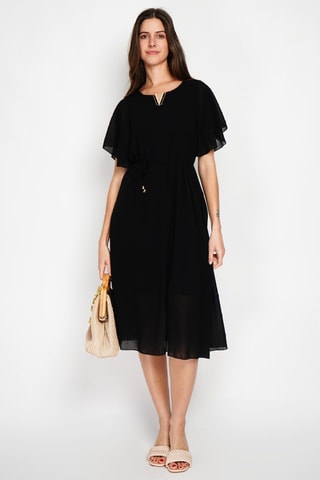 Vestido evasé - Negro