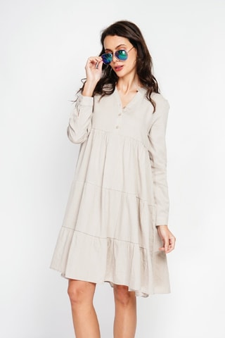 Vestido de lino - Beige