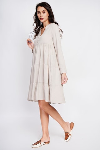 Vestido de lino - Beige