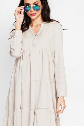 Vestido de lino - Beige