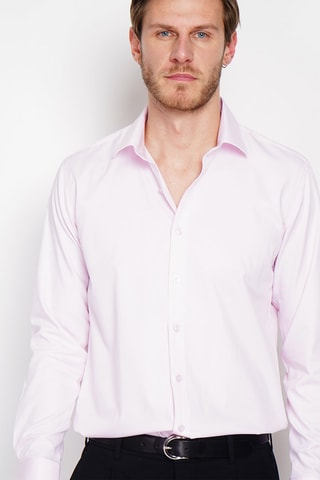 Camisa recta de bambú - Rosa