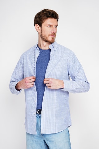 Camisa de lino - Azul marino
