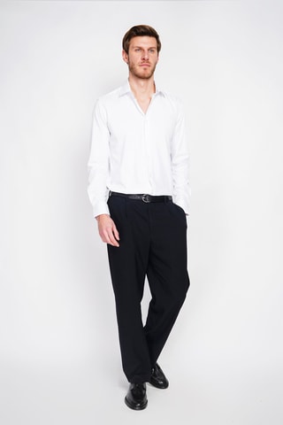 Camisa recta de bambú - Blanco