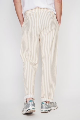 Pantalón recto de lino - Beige