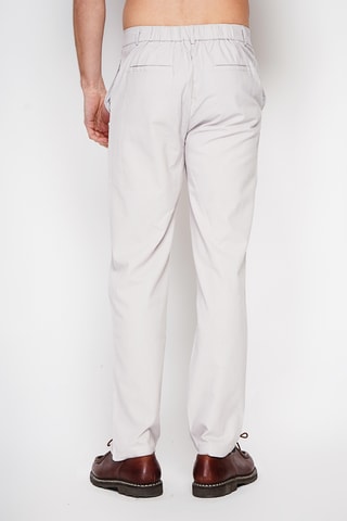 Pantalón recto de lino - Beige