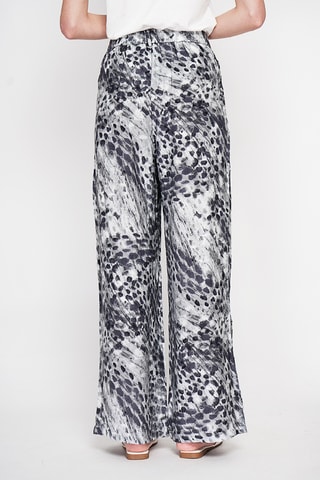 Pantalón wide leg de lino - Negro