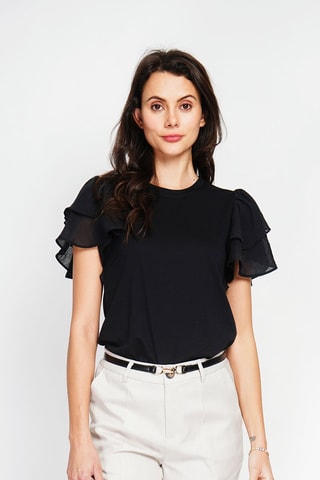 Top de lino - Negro