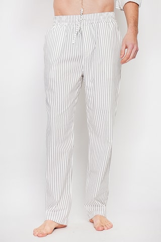 Pantalón recto de lino - Blanco