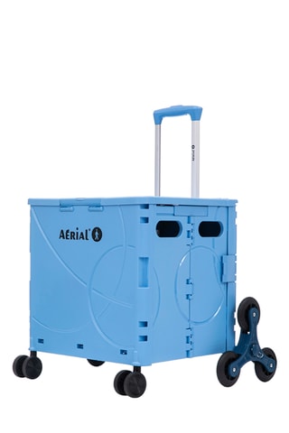 Caja plegable con ruedas Aerial Roll Box - 44,5 x 39,5 x 35,5 cm - Azul