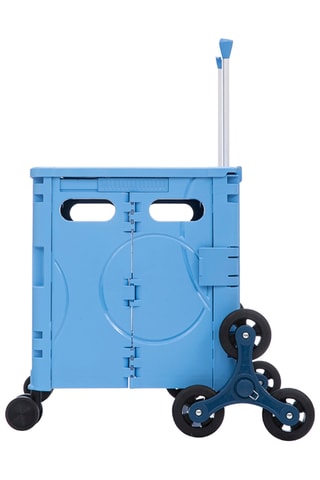 Caja plegable con ruedas Aerial Roll Box - 44,5 x 39,5 x 35,5 cm - Azul