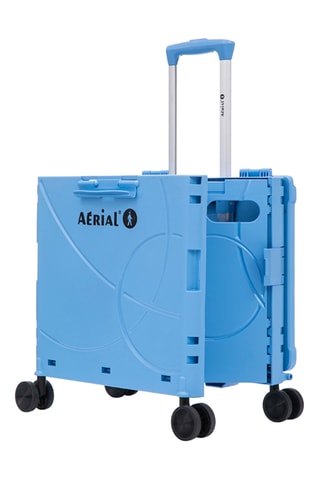 Caja plegable con ruedas Aerial Roll Box - 44,5 x 39,5 x 35,5 cm - Azul