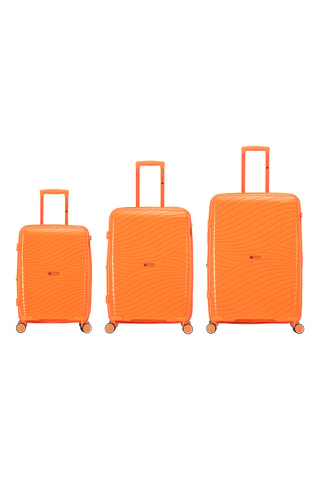Juego de 3 maletas Peppy (S/M/L) - 55/65/75 cm - Naranja