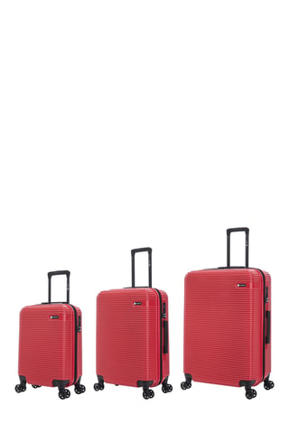 Juego de 3 maletas Mary (S/M/L) - 55/65/75 cm - Rojo