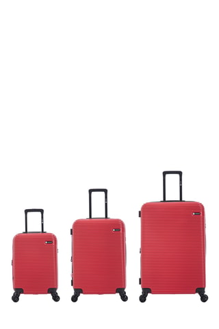 Juego de 3 maletas Mary (S/M/L) - 55/65/75 cm - Rojo