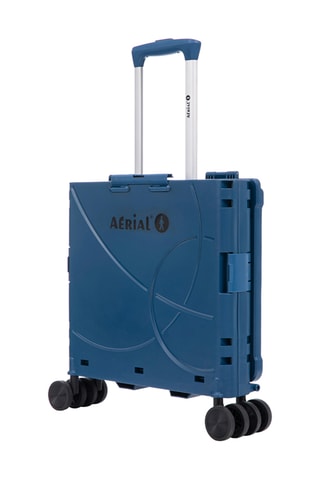 Caja plegable con ruedas Aerial Roll Box - 44,5 x 39,5 x 35,5 cm - Azul
