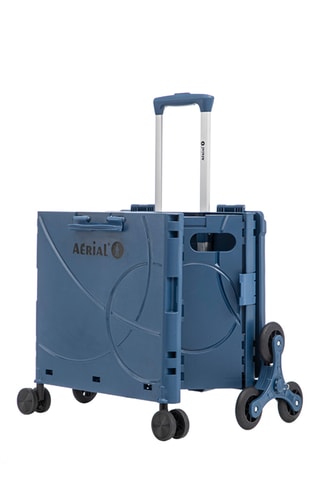 Caja plegable con ruedas Aerial Roll Box - 44,5 x 39,5 x 25,5 cm - Azul
