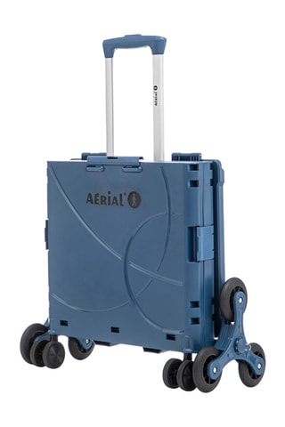Caja plegable con ruedas Aerial Roll Box - 44,5 x 39,5 x 25,5 cm - Azul