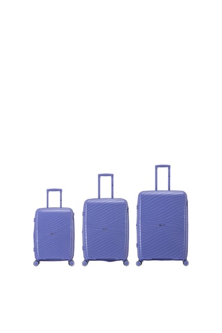 Juego de 3 maletas Peppy (S/M/L) - 55/65/75 cm - Violeta