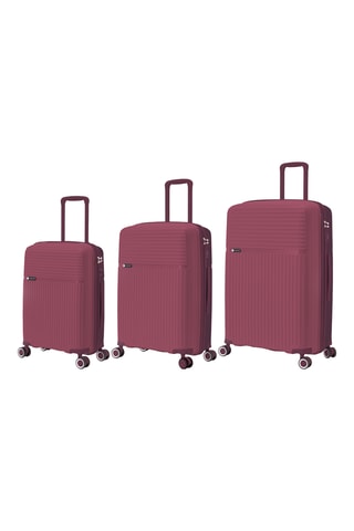 Juego de 3 maletas Twinny (S/M/L) - 55/65/75 cm - Rojo