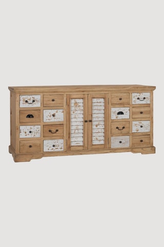 Buffet 2 portes en bois massif - 160 x 77 x 50 cm