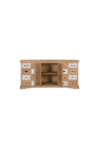 Buffet 2 portes en bois massif - 160 x 77 x 50 cm
