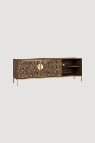 Meuble TV 2 portes en manguier - 145 x 50 x 40 cm