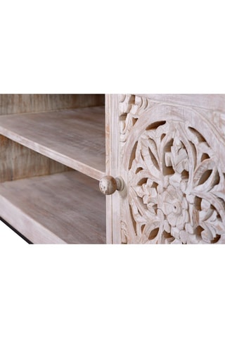 Meuble TV 2 portes en manguier - 130 x 55 x 40 cm