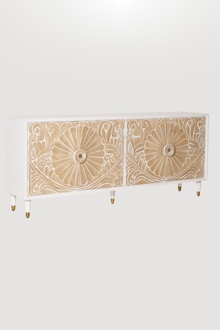 Buffet 4 portes en manguier - 190 x 40 x 80 cm