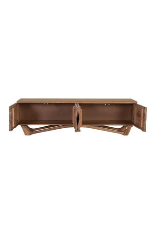 Meuble TV 4 portes en acacia - 170 x 50 x 40cm