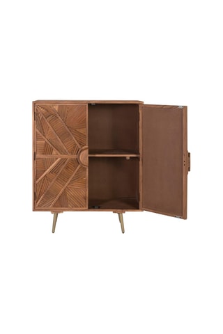 Buffet 2 portes en manguier massif - 90 x 110 x 45 cm