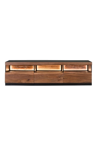 Meuble TV 3 tiroirs en acacia - 180 x 50 x 42 cm