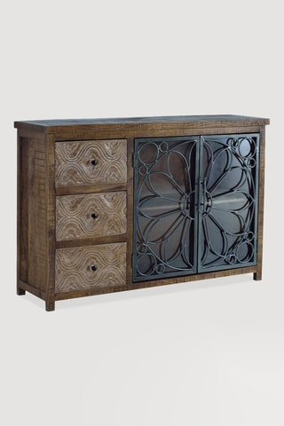 Buffet 2 portes en manguier - 140 x 96 x 40 cm