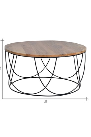 Table basse en manguier - 80 x 80 x 41 cm