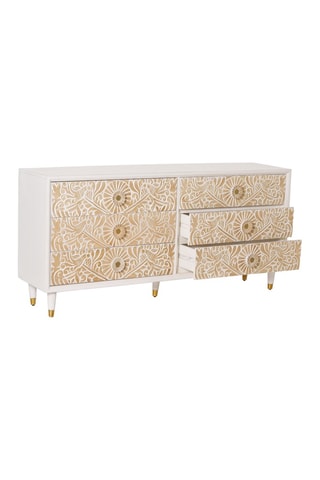 Buffet 6 tiroirs en manguier - 170 x 40 x 80 cm