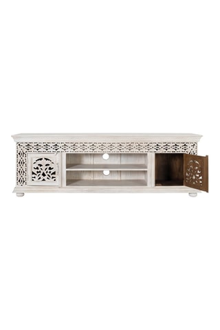 Meuble TV 2 portes en manguier - 180 x 60 x 40 cm