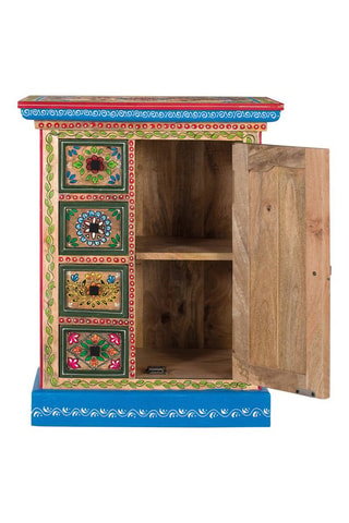 Commode 1 porte en manguier - 58 x 72 x 35 cm