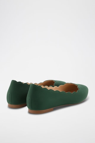Ballerine in pelle scamosciata - Verde - Verde