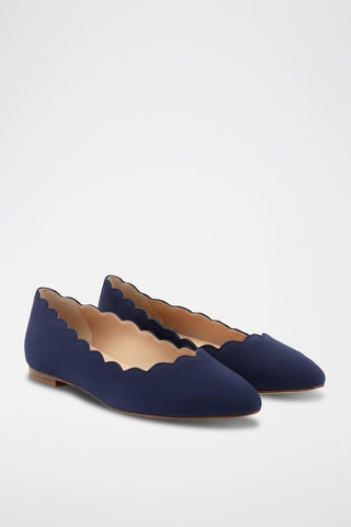 Ballerine in pelle scamosciata - Navy - Navy